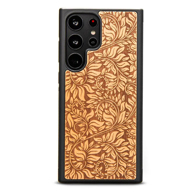 Galaxy S23 Ultra | Coque Bois Naturel BEWOOD Feuilles Pommier Galaxy S23 Ultra | Coque Bois Naturel BEWOOD Feuilles Pommier
