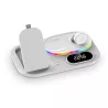 Station de Charge 4-en-1 avec Chargeur Induction & USB | LED | Horloge