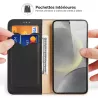 Galaxy S24 | Étui Portefeuille DUX DUCIS Hivo Série en Cuir Véritable