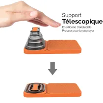 Chargeur Induction MagSafe avec Support Télescopique