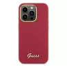 iPhone 15 Pro Max | Coque Silicone GUESS Script Logo Métal