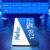 Carte MicroSD NETAC P500 128GB