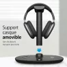 Chargeur Induction 4-en-1 avec Port USB-C & Support Casque