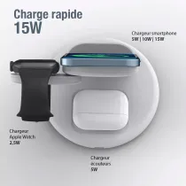 Triple Chargeur Induction WIWU Power Air | Recharge 15W