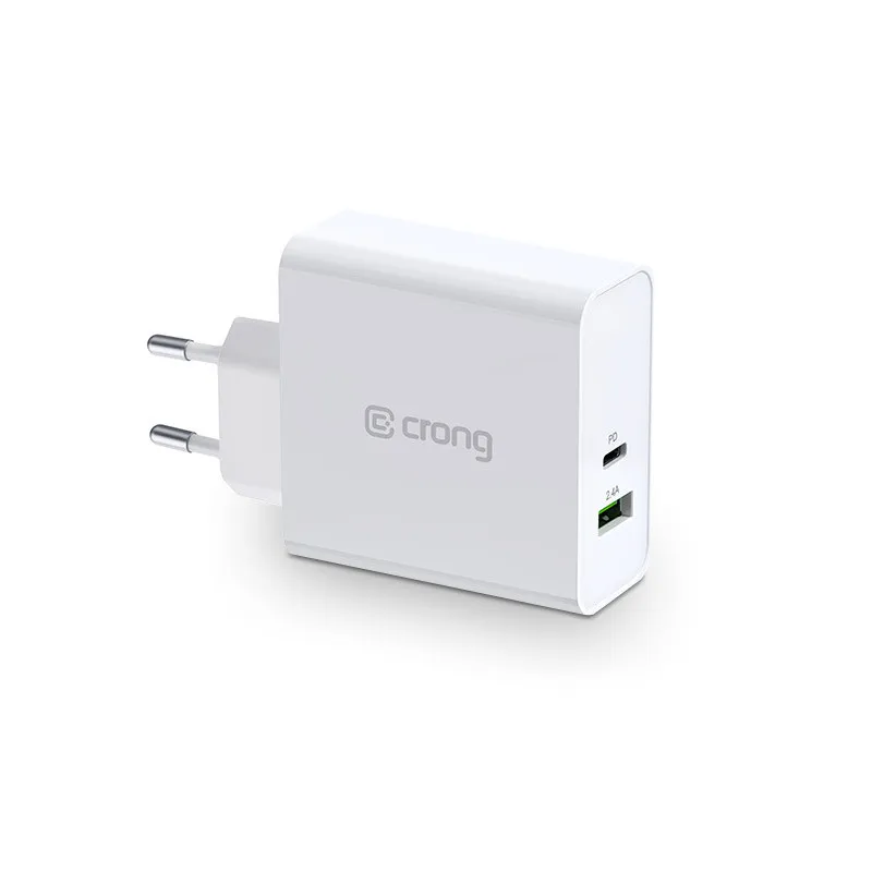 Chargeur CRONG Dual Port 45W | USB-A & USB-C