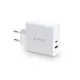 Chargeur CRONG Dual Port 45W | 1 Port USB-C Power Delivery | 1 Port USB-A
