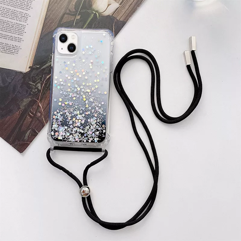 iPhone 13 Mini | Coque Paillettes avec Tour de Cou