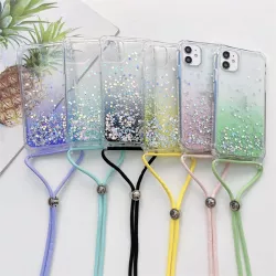 iPhone 13 Mini | Coque Paillettes avec Tour de Cou