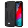 iPhone 12 | Coque BMW avec Côtés Perforés en Cuir Véritable