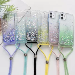 iPhone 12 Pro | Coque Paillettes avec Tour de Cou Ajustable