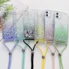 iPhone 12 | Coque Paillettes avec Tour de Cou Ajustable