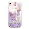 Coque Paillettes GUESS Glitter Flower pour iPhone SE 2022