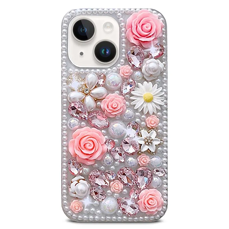 iPhone 13 | Coque Strass & Roses 3D