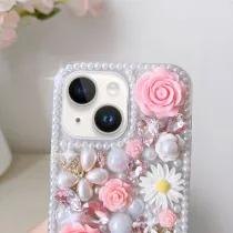 iPhone 13 | Coque Strass & Roses 3D