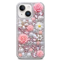 iPhone 14 | Coque Strass & Roses 3D