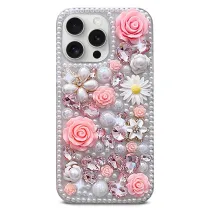iPhone 14 Pro | Coque Strass & Roses 3D