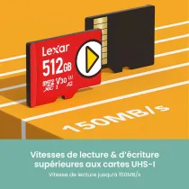 Carte Mémoire LEXAR PLAY MicroSDXC™ UHS-I