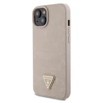 iPhone 15 Plus | Coque GUESS Texture Croco Triangle