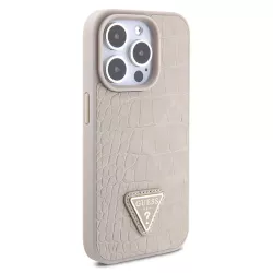iPhone 15 Pro | Coque GUESS Texture Croco Triangle