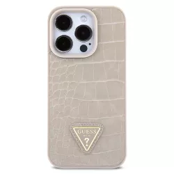 iPhone 15 Pro | Coque GUESS Texture Croco Triangle