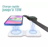 Double Chargeur Induction Pliable 15W | Support Magnétique
