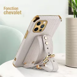 iPhone 12 Pro Max | Coque Poignée X-Case Imitation Crocodile