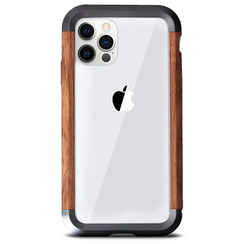 iPhone 12 Pro Max | Bumper R-JUST en Bois de Rose & Alu iPhone 12 Pro Max | Bumper R-JUST en Bois de Rose & Alu