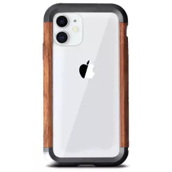 iPhone 12 | Bumper R-JUST en Bois de Rose & Aluminium