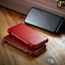 iPhone 12 Mini | Étui Vertical F. SHANN en Cuir Véritable