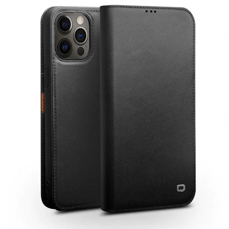 iPhone 12 Pro Max | Étui QIALINO en Cuir Véritable iPhone 12 Pro Max | Étui QIALINO en Cuir Véritable