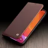 iPhone 12 | Étui Portefeuille QIALINO en Cuir Véritable