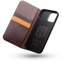 iPhone 12 Mini | Étui Portefeuille QIALINO en Cuir Véritable