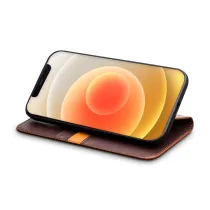 iPhone 12 Mini | Étui Portefeuille QIALINO en Cuir Véritable