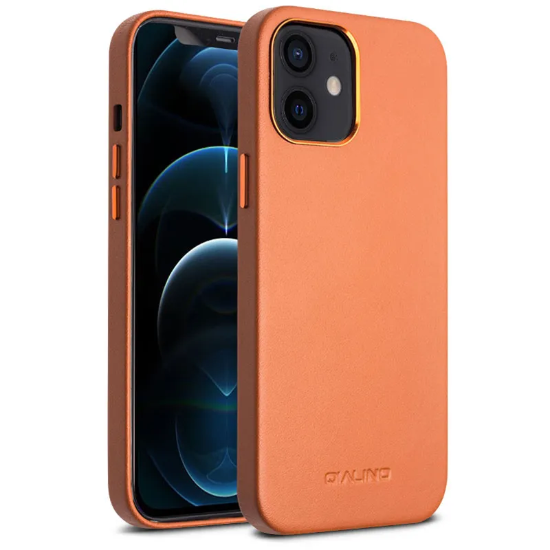 iPhone 12 Mini | Coque QIALINO en Cuir Véritable iPhone 12 Mini | Coque QIALINO en Cuir Véritable