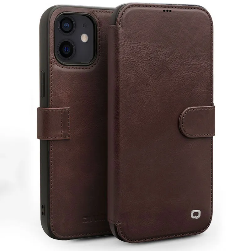 iPhone 12 Étui | Portefeuille QIALINO Business Cuir Véritable iPhone 12 Étui | Portefeuille QIALINO Business Cuir Véritable