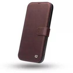 iPhone 12 Étui | Portefeuille QIALINO Business Cuir Véritable