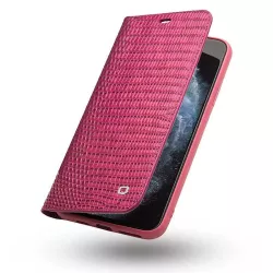 iPhone 12 | Étui CB QIALINO Croco en Cuir Véritable