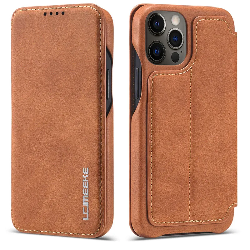 iPhone 12 Pro Max | Étui Portefeuille LC.IMEEKE façon Daim iPhone 12 Pro Max | Étui Portefeuille LC.IMEEKE façon Daim