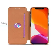 iPhone 12 Mini | Étui Portefeuille LC.IMEEKE façon Daim