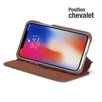 iPhone 12 Mini | Étui Portefeuille LC.IMEEKE façon Daim