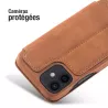 iPhone 12 Mini | Étui Portefeuille LC.IMEEKE façon Daim