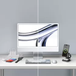 Chargeur Induction Pliable SATECHI Qi2 3-en-1