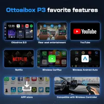 Adaptateur Sans Fil OTTOCAST P3 CarPlay & Android Auto