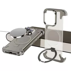 iPhone 15 Pro | Bumper MagSafe OATSBASF KickStand Givré