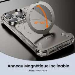 iPhone 15 Pro | Bumper MagSafe OATSBASF KickStand Givré