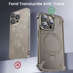 iPhone 15 Pro | Bumper MagSafe OATSBASF KickStand Givré