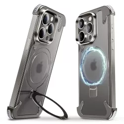 iPhone 15 Pro Max | Bumper MagSafe OATSBASF KickStand Givré