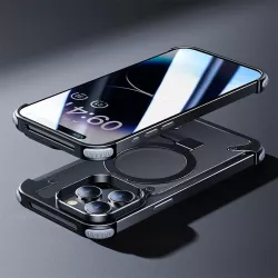 iPhone 15 Pro | Bumper MagSafe OATSBASF KickStand Cuir