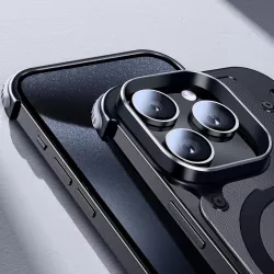 iPhone 15 Pro Max | Bumper MagSafe OATSBASF KickStand Cuir