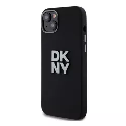 iPhone 15 | Coque DKNY Silicone Liquide & Logo Métal